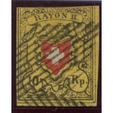 SUIZA 1850 Yv. 15 ( Zu. 16ii ) HERMOSO CLASICO LIBRE DE FALTAS 150 EUROS